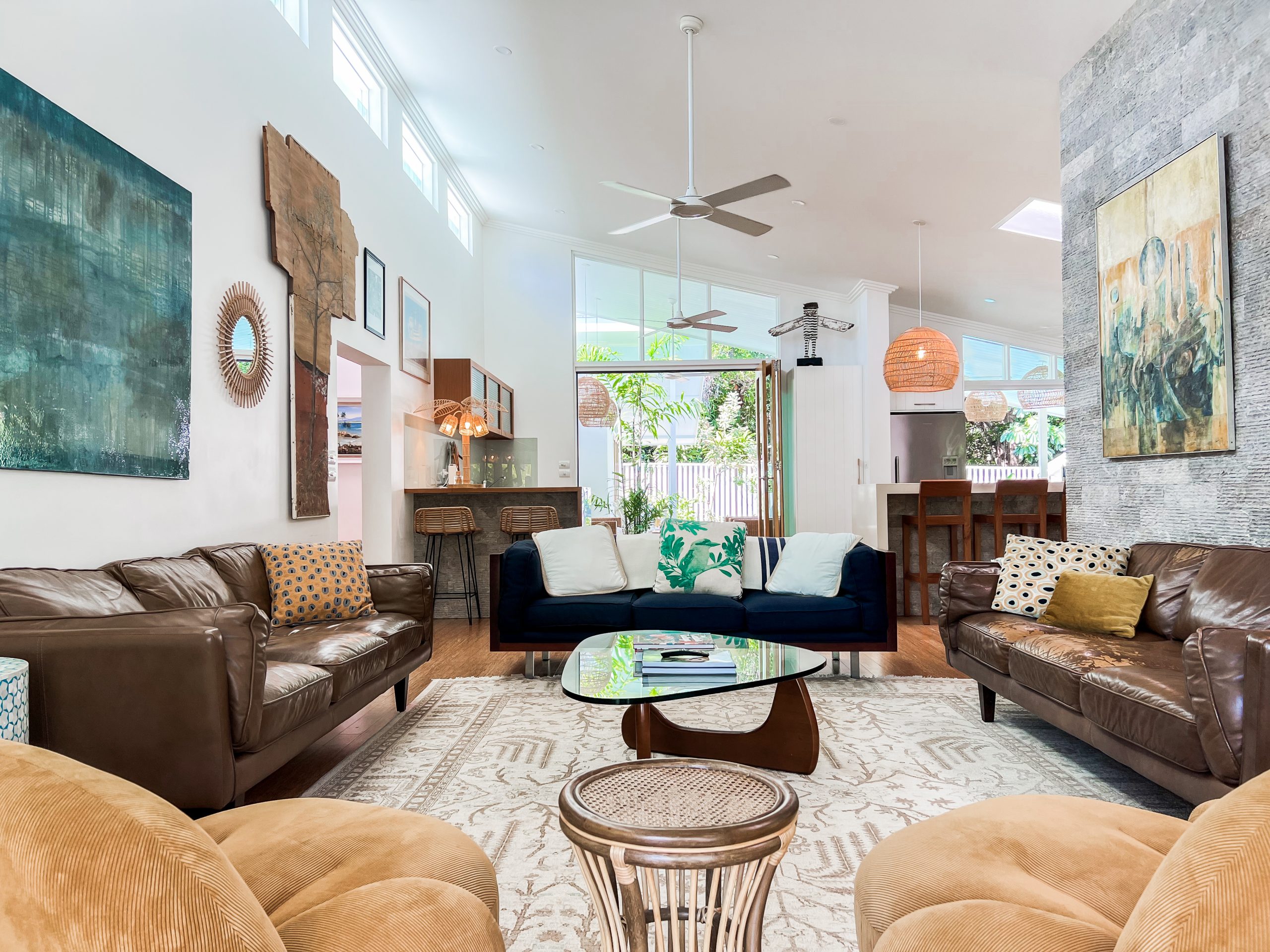 Curated Interior design at Pineapple Pete's Beach House Port Douglas